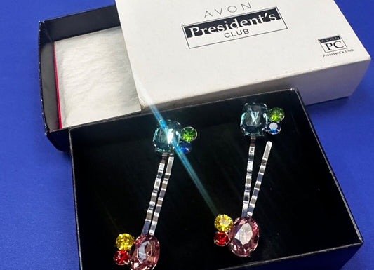 Avon Hair Barrett's 2012 Presidents Club NOS Dual Pair Set of 4 NOS Pins