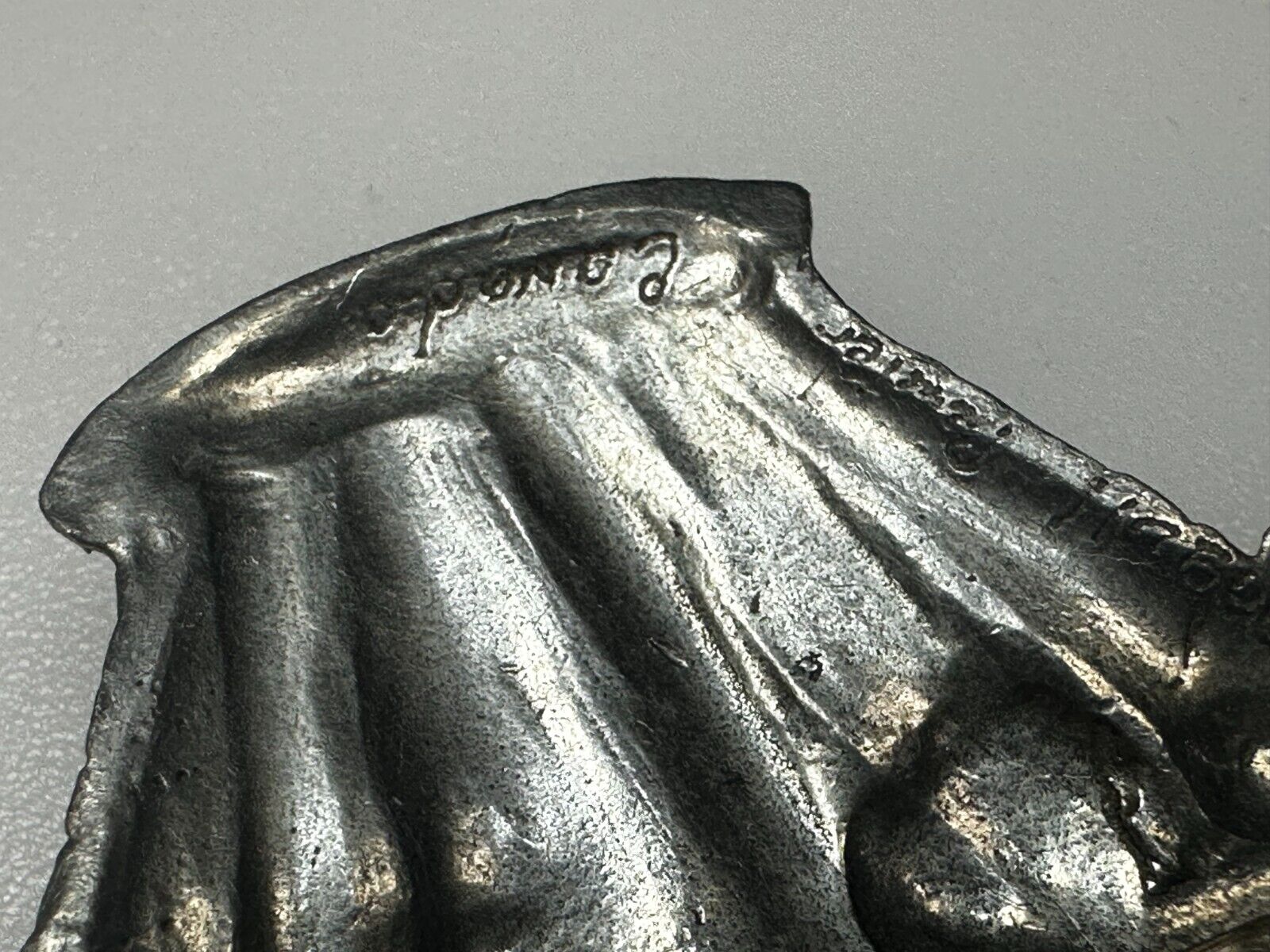 Vintage 1980's Flower Basket Floral Pewter Brooch Pin Signed Seagull Canada