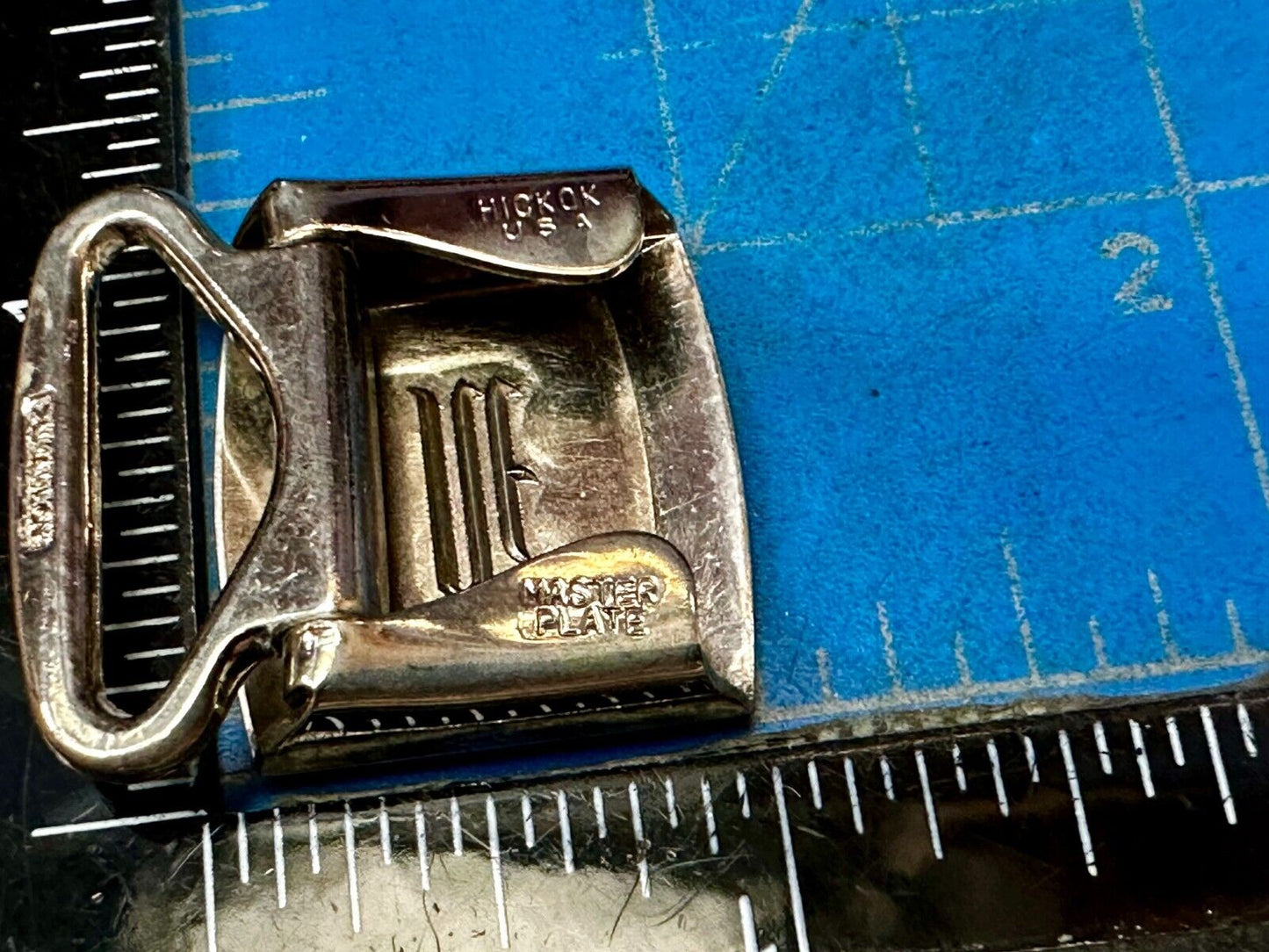 Antique Letter Monogram Initial W Art Deco Style Hickok Master Plate Belt Buckle