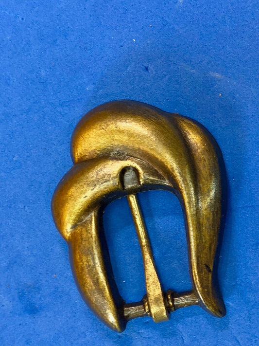 apple acc of New York stamped gold tone retro belt buckle