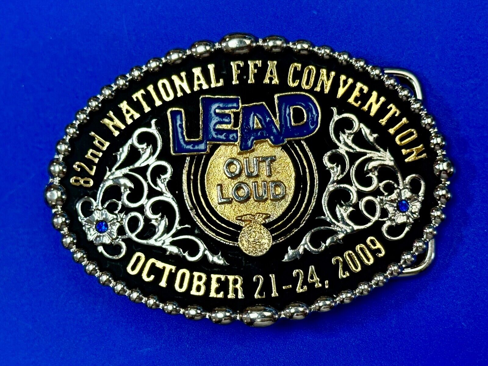 82nd Farmers FFA Convention LEAD OUT Loud 2009 Montana Silversmiths belt buckle