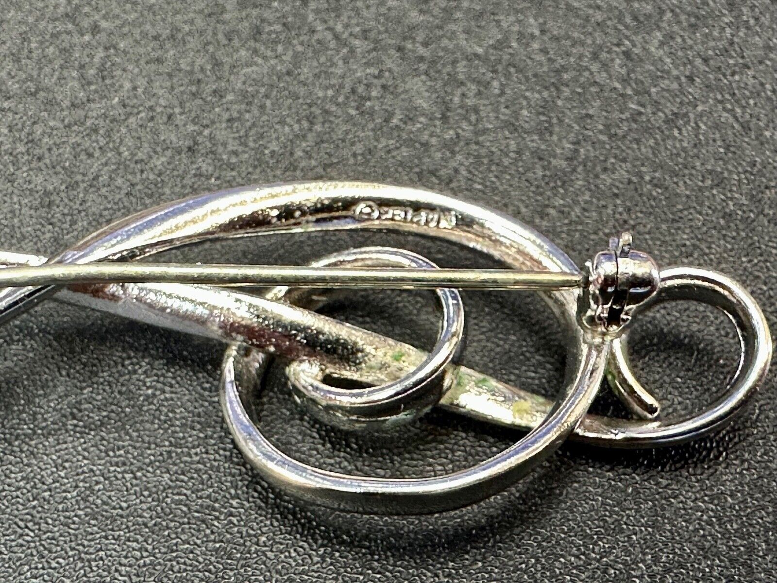 Treble clef music theme signed vintage brooch pin from estate find