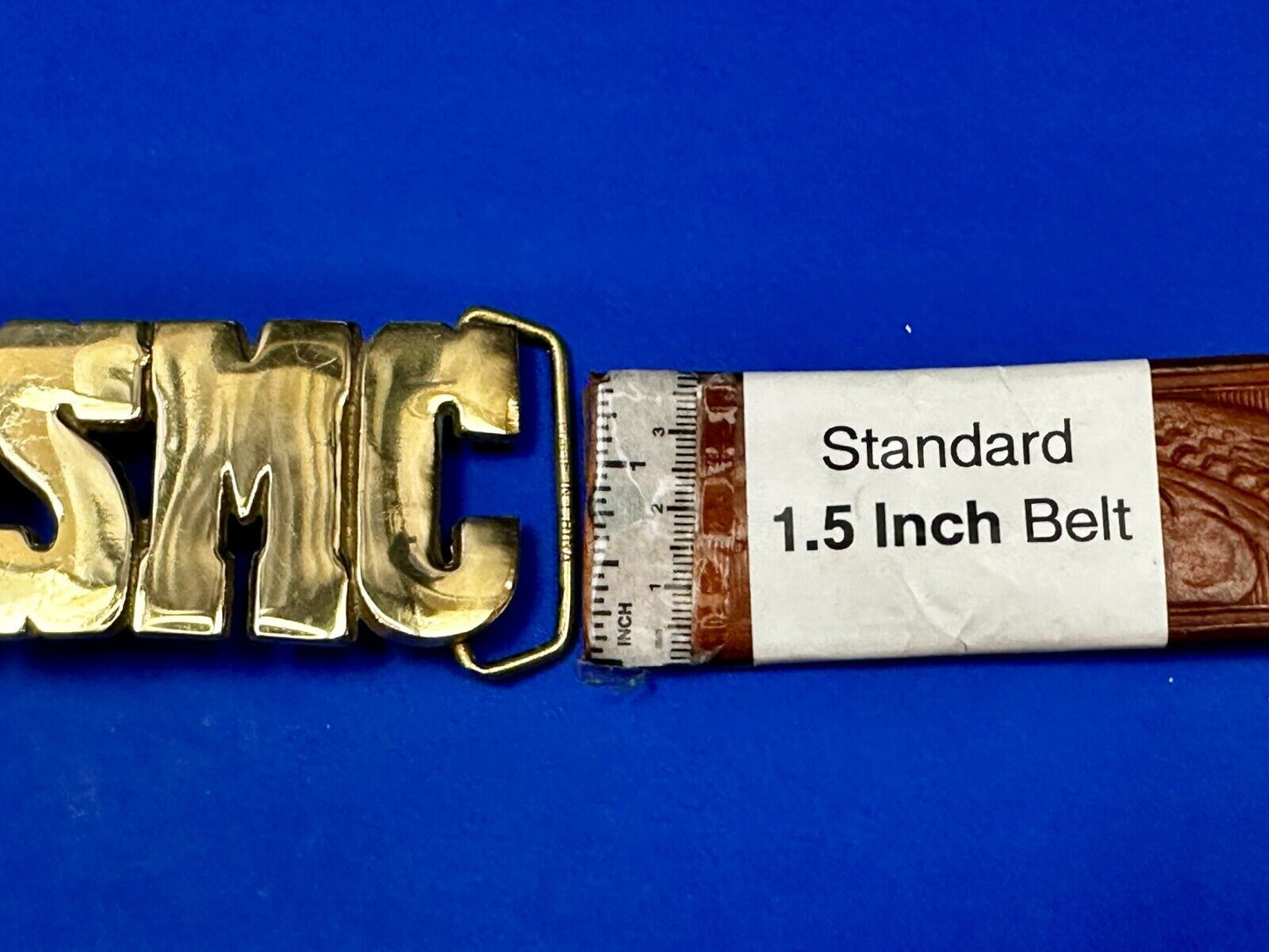 USMC United States Marines Patriotic Block Letter Baron Brass Belt Buckle