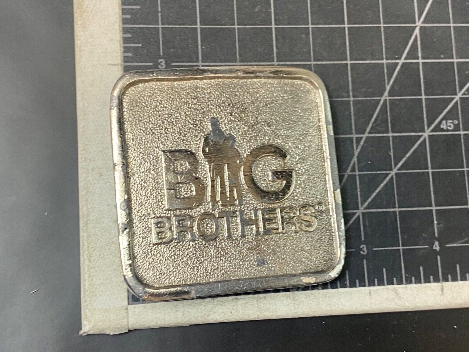 BIG BROTHERS COMMEMORATIVE BELT BUCKLE! VINTAGE! 1970s! WYOMING STUDIO ART WORKS