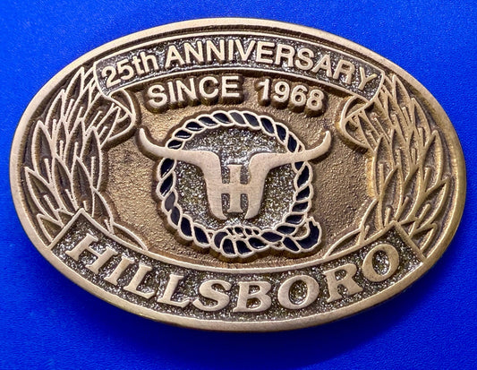 25th Anniversary Since 1968 Hillsboro Solid Brass Limited DynaBuckle Belt Buckle