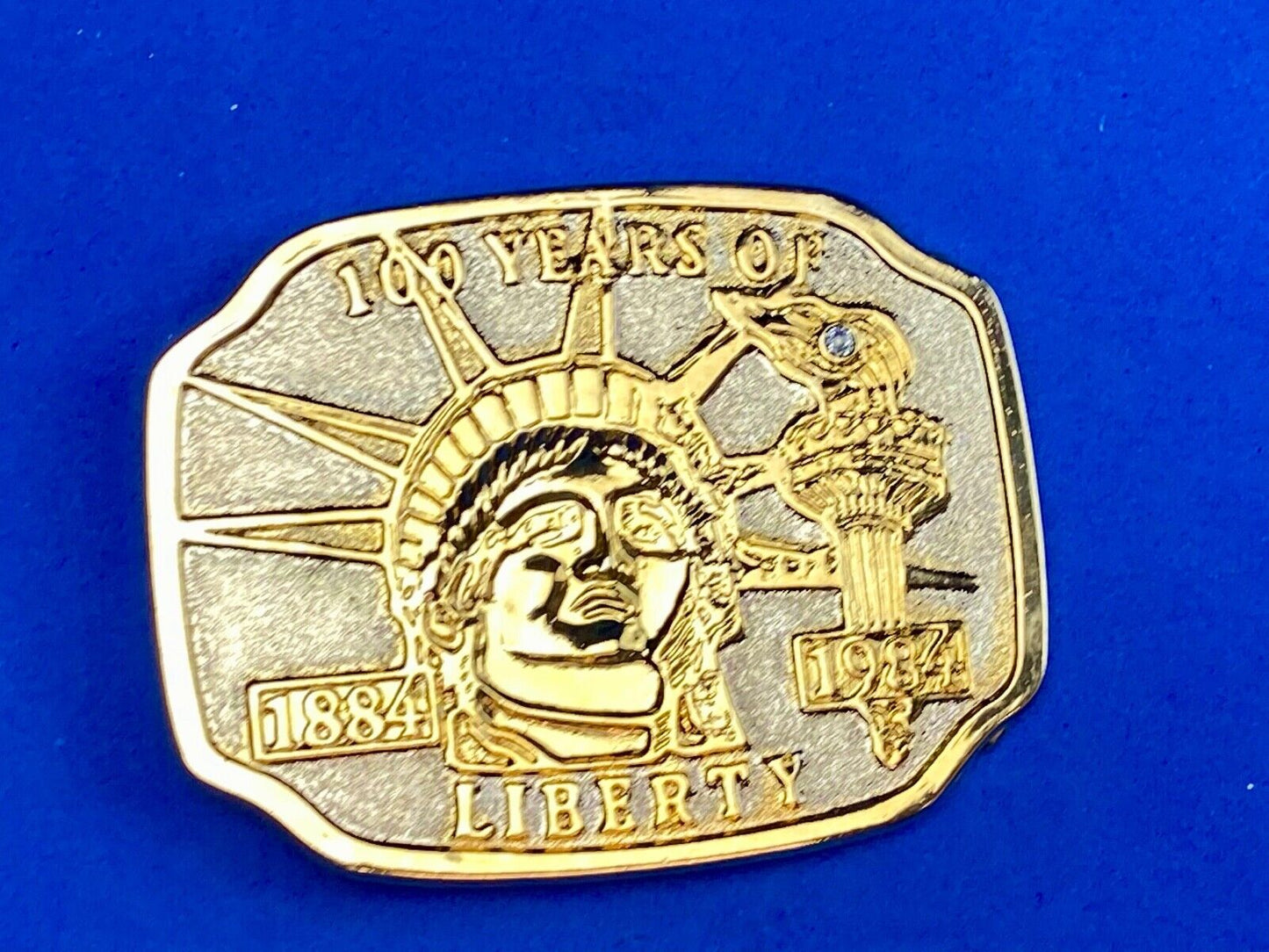 100 years of liberty - Lady Statue - God bless America belt buckle