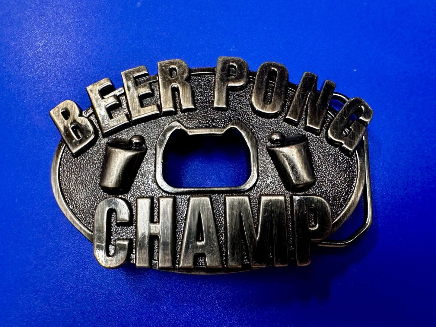 Beer Pong Champ Drunk Drinking Novelty Belt Buckle with Bottle Opener KALAN