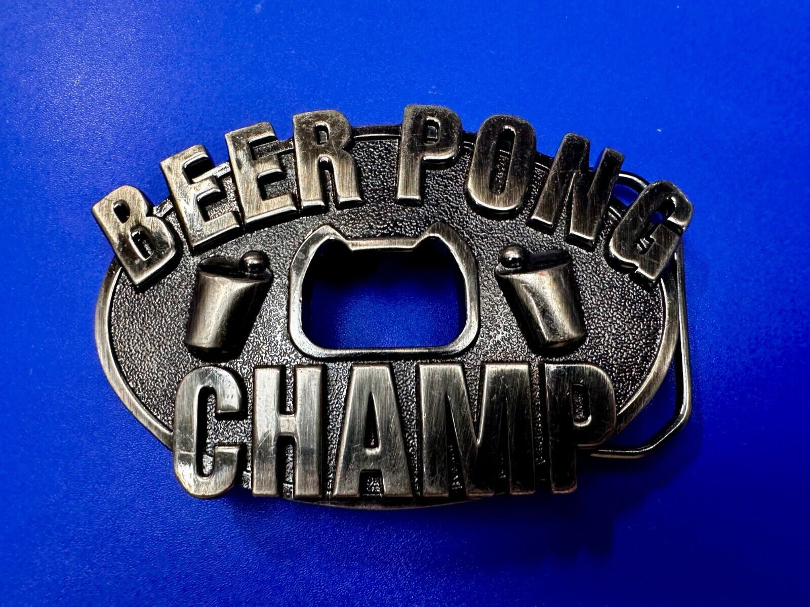 Beer Pong Champ Drunk Drinking Novelty Belt Buckle with Bottle Opener KALAN