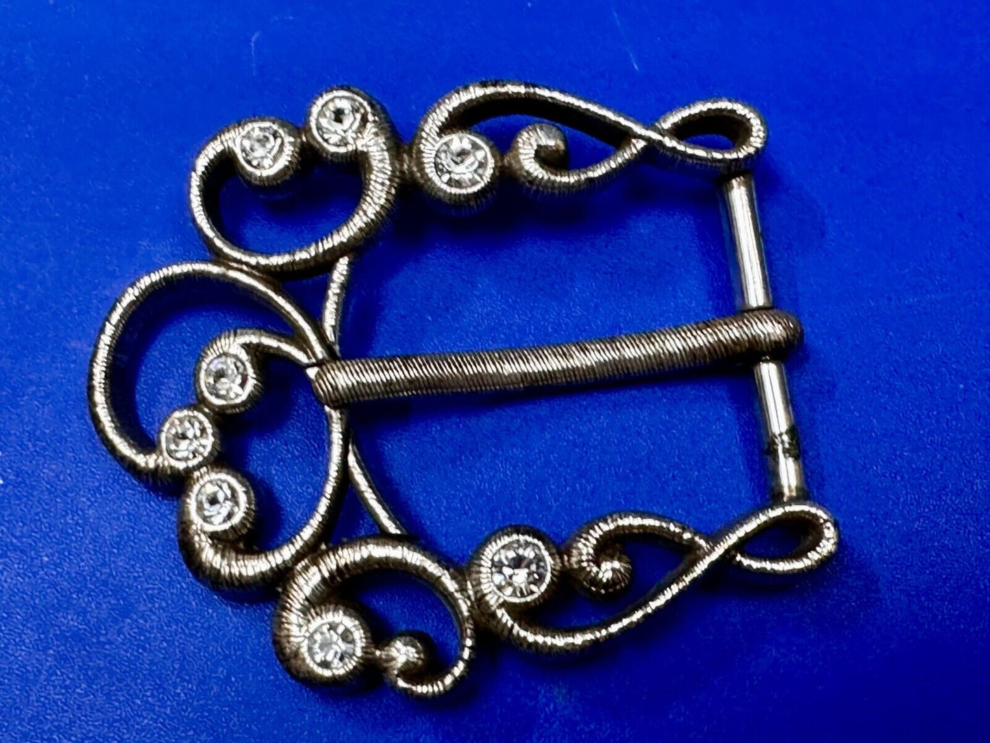Antique? See Through Replacement Dress Belt Buckle Beautiful Rhinestone Accents