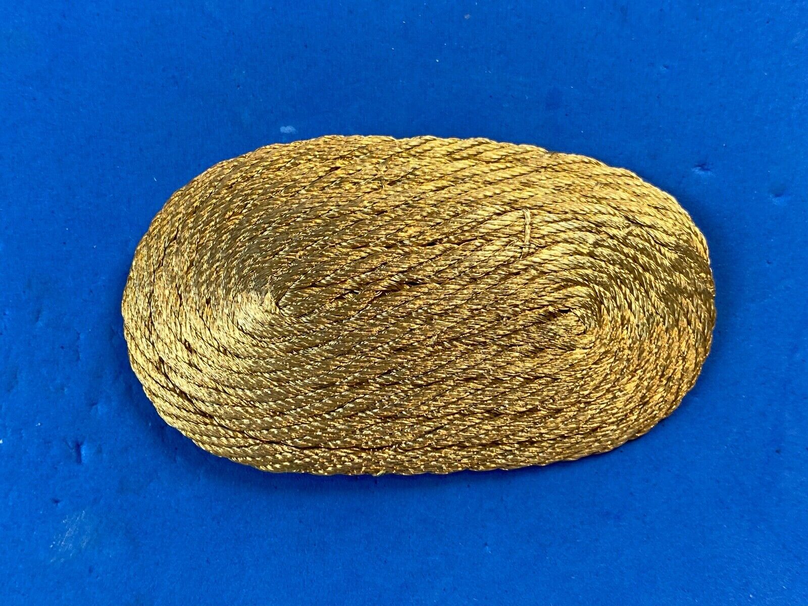 Artisan Rope Braided Wrapped Pattern Oval Hair Clip, Buckle, Made in Greece 