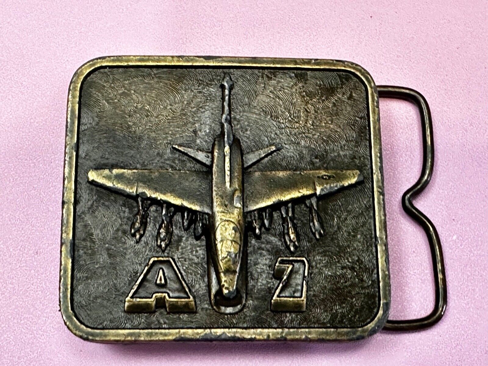 Airplane A7 Plane Corsair II Aircraft  1977 The Buckle Connection Belt Buckle