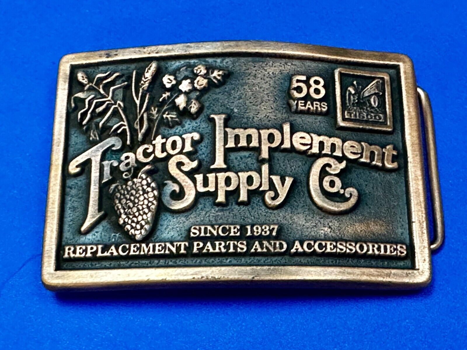 58 Years TISCO Tractor Implement Supply company NOS Belt Buckle by Speccast