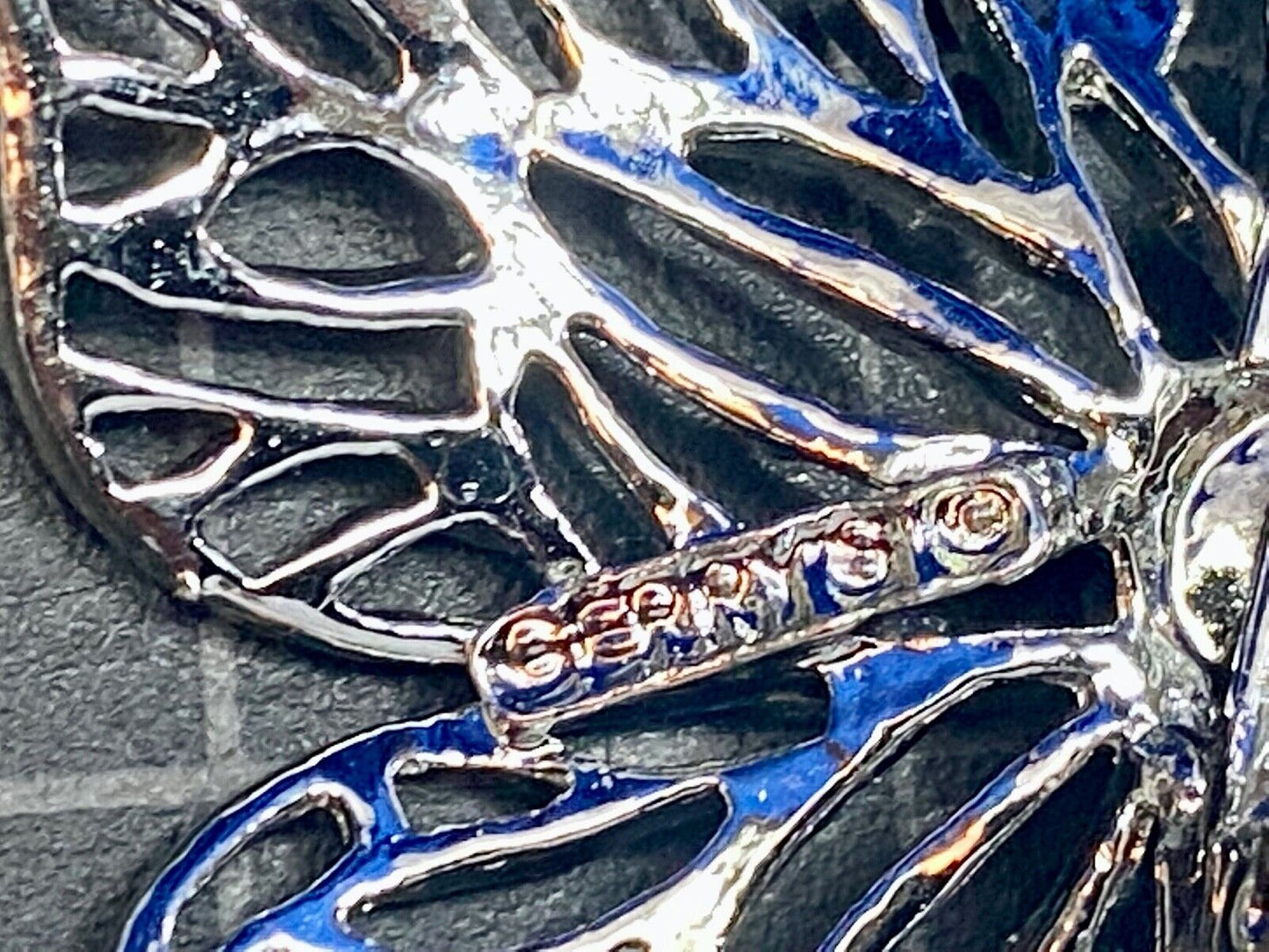 Vintage Gerry's Flower Brooch Pin Silver Tone Open Cut