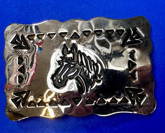 Vintage Horse Head Native American / Southwestern Vibe Belt Buckle