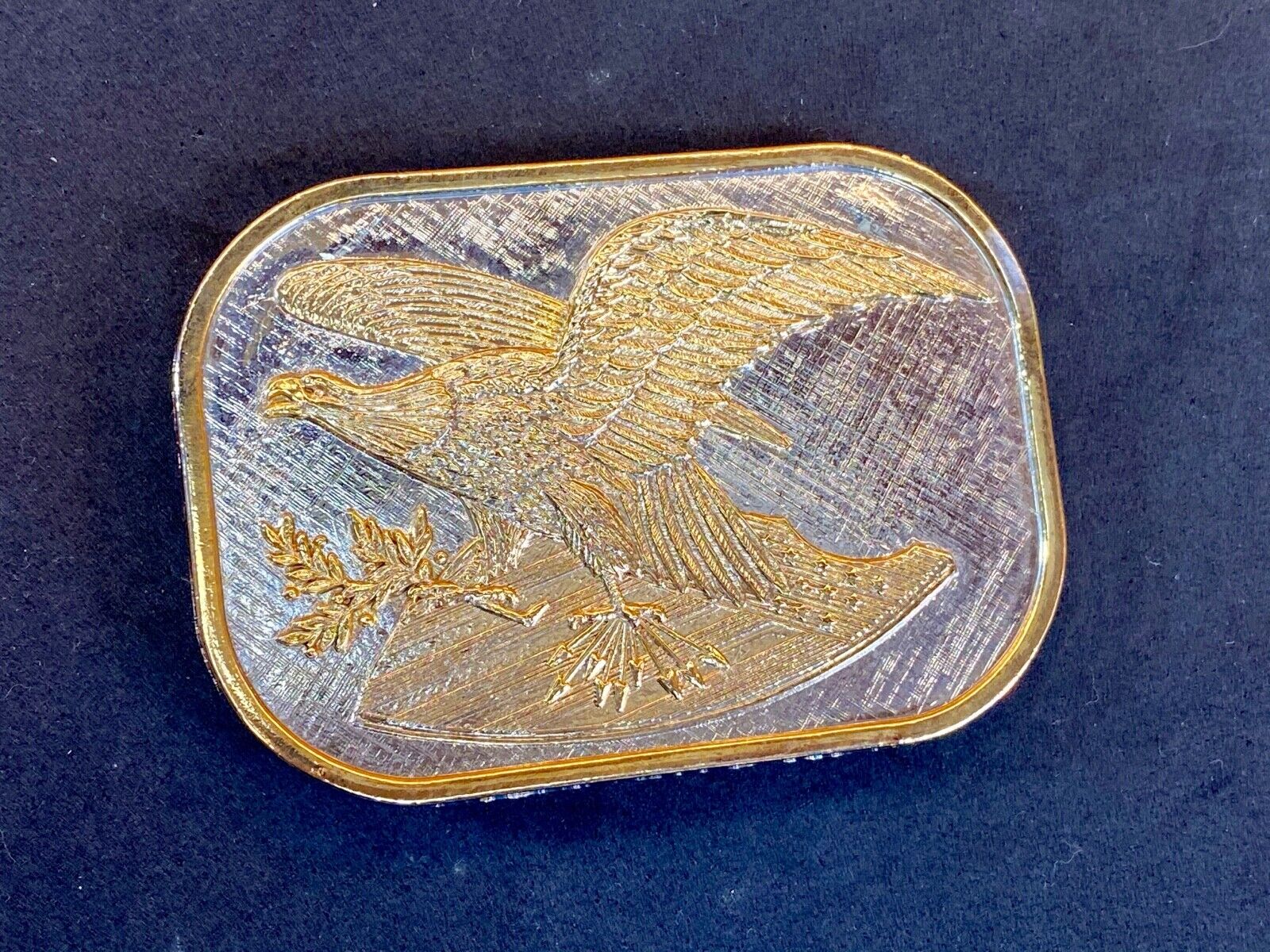 Two Toned Western Diving Hunting Eagle Western Numbered  Belt Buckle 