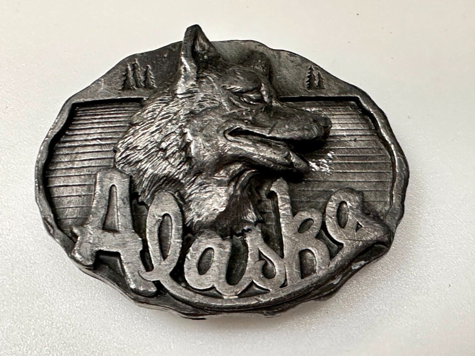 Alaskan Siberian Husky sled dog Commemorative 1987 Belt Buckle by J&H Sales