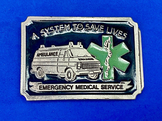 A System To Save Lives, Ems, Emergency Medical Service Belt Buckle