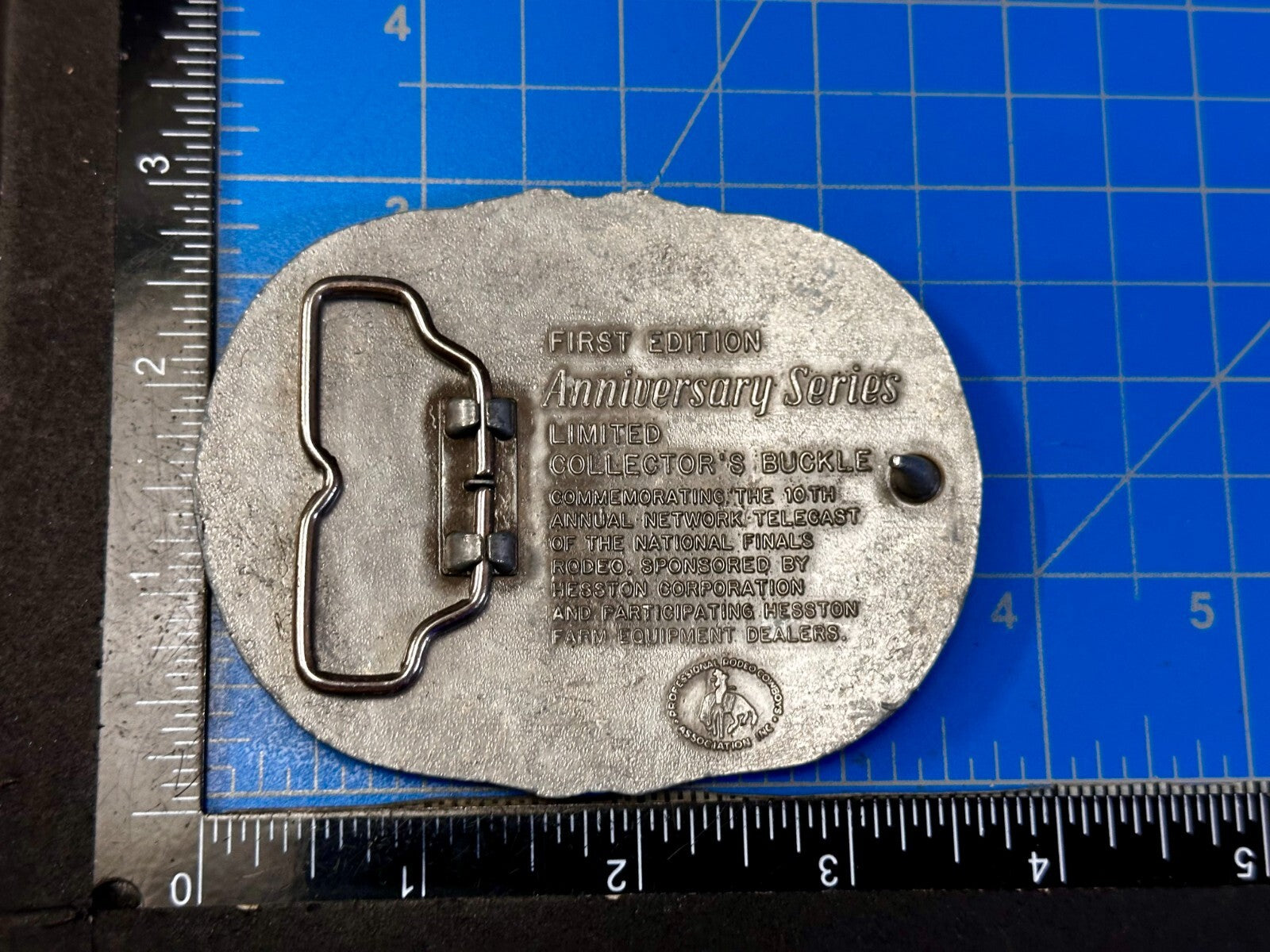 1983 Hesston NFR National Finals Rodeo Cowboys 25th aniversary Belt Buckle