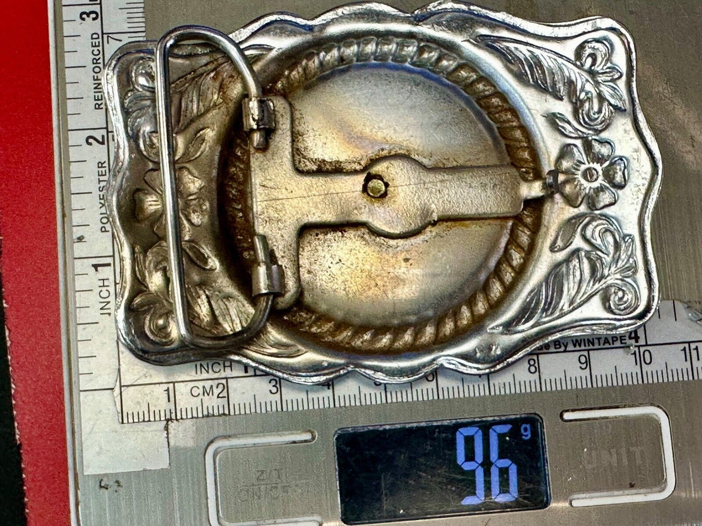Vintage Longhorn cow steer - cowboys cowgirls western centerpiece belt buckle