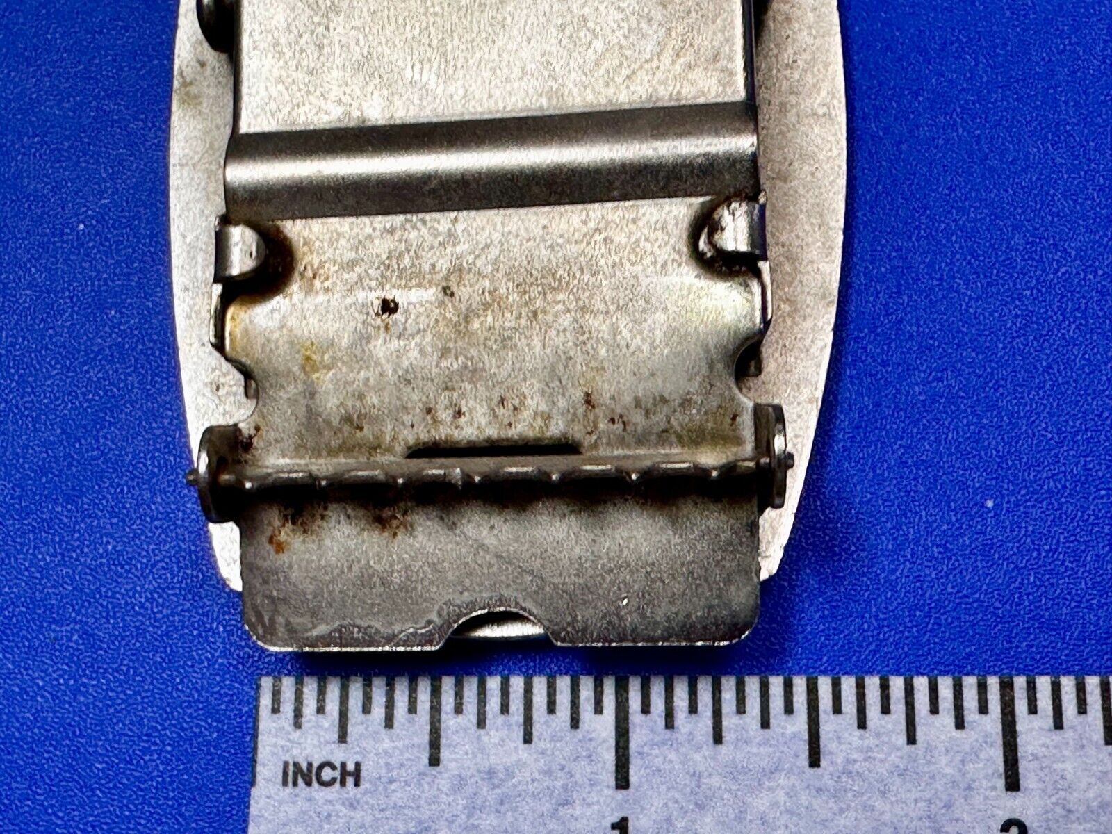 U.S.S. Anzio CG 68 Missile Cruiser Ship Stand and Fight US Navy Vtg. Belt Buckle