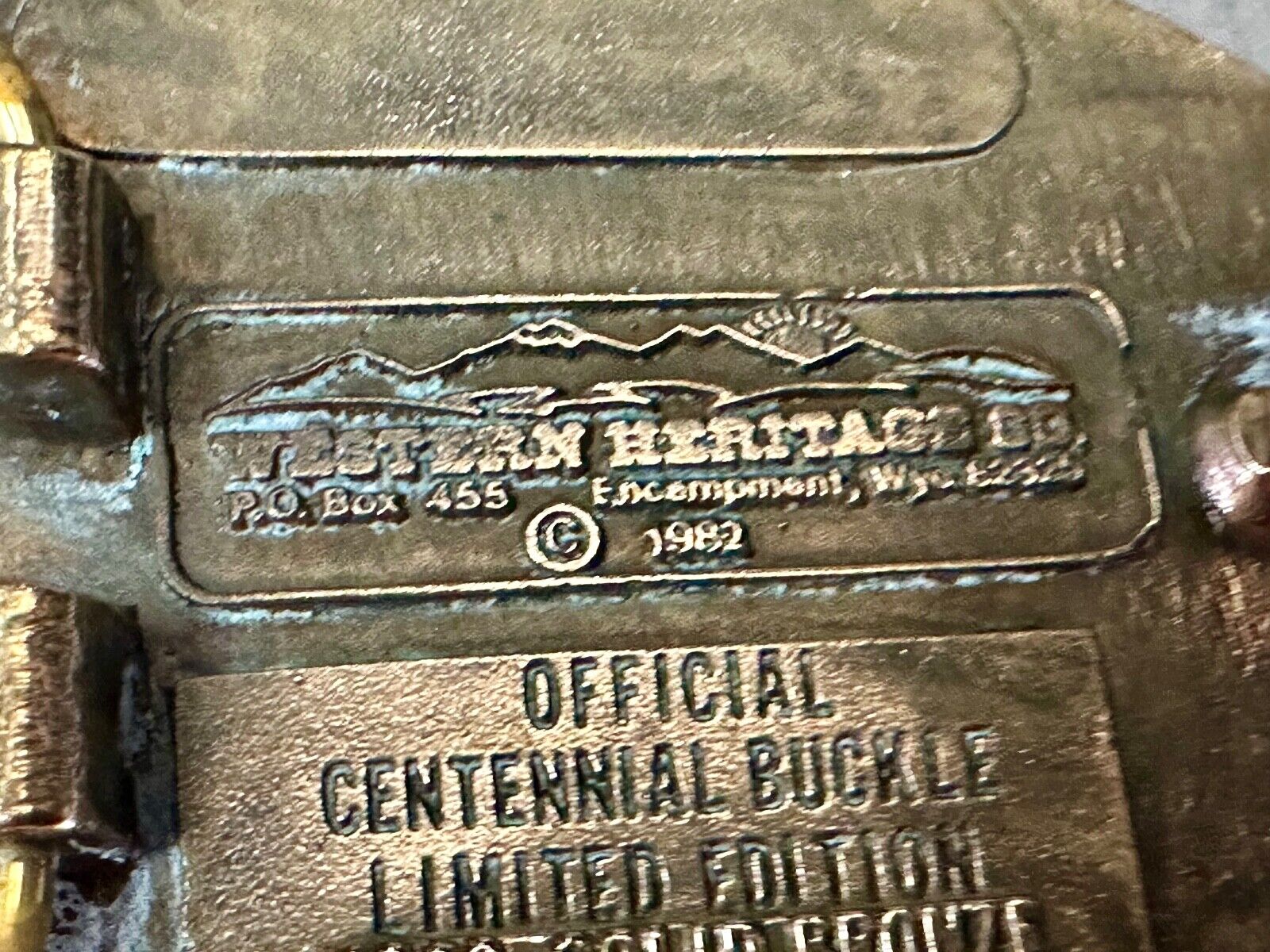 1982 Pocatello Idaho Train Centennial Solid Bronze Western Heritage Belt Buckle