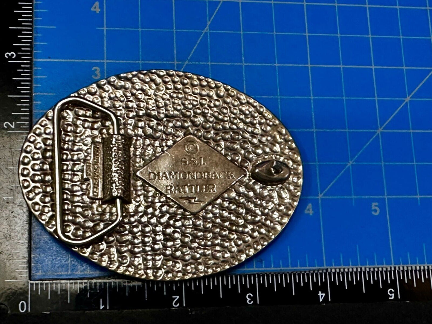 American Bald Eagle Head on DiamondBack Rattler Patriotic Belt Buckle by SSI