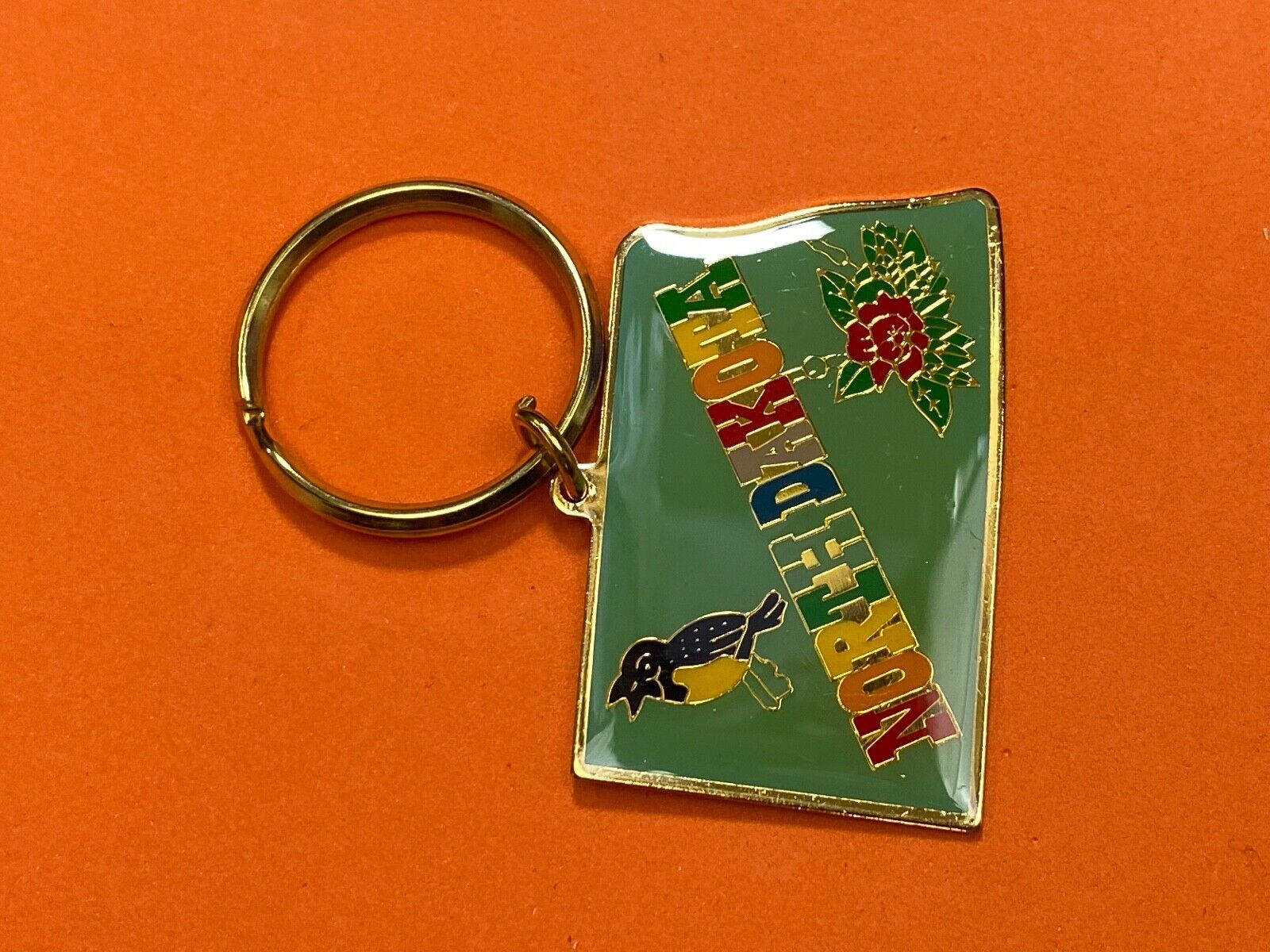 10 LOT North Dakota Souvenir Keychain -Key Ring Chain Resale Pack wholesale pack