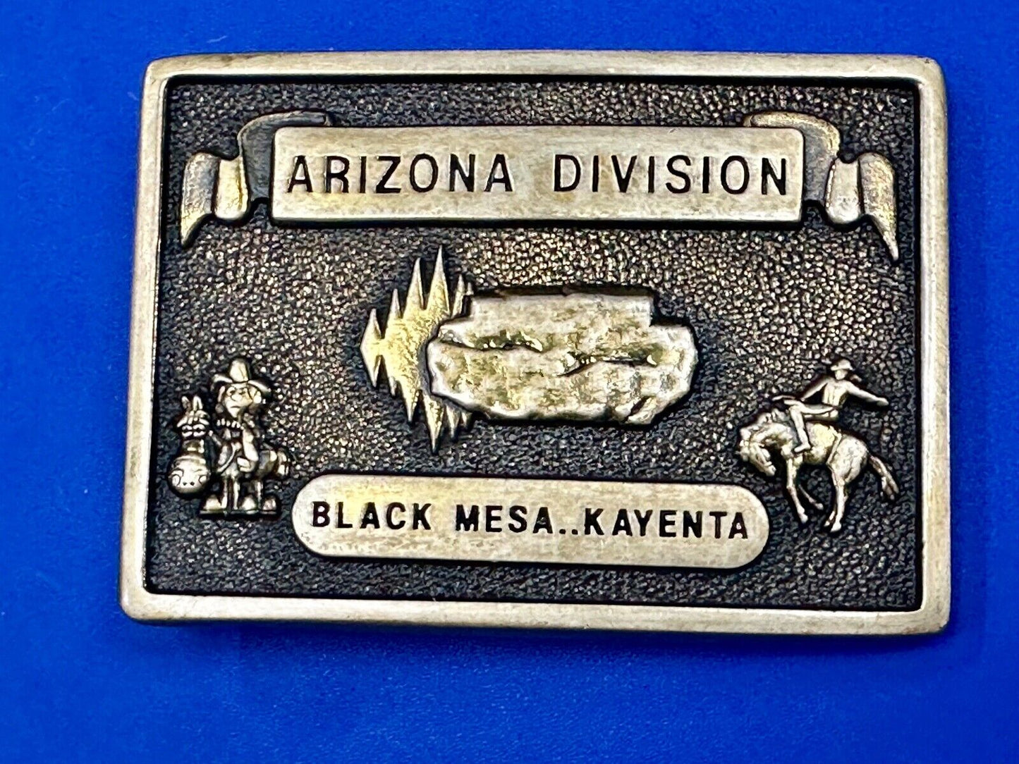 Arizona Division Black Mesa Keyenta Vintage Solid Brass BTS  belt buckle