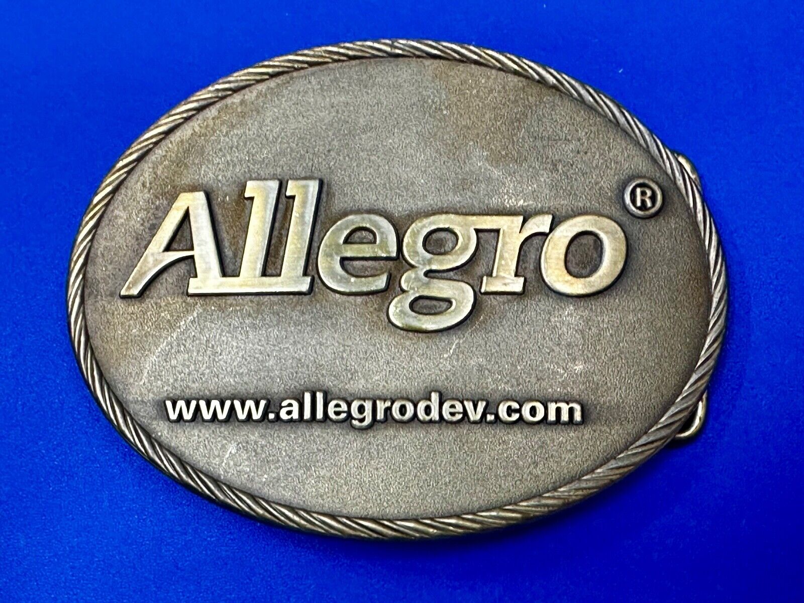 Allegro co Oil Natural Gas Trading Promotional western rope boarder Belt Buckle