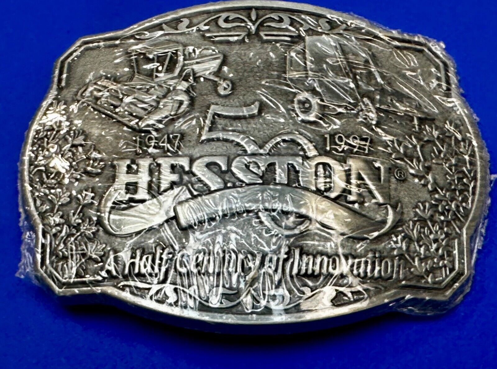 1997 ADM NATIONAL FINALS RODEO ADULT  NFR NOS 50 YEAR ANNIVERSARY BELT BUCKLE