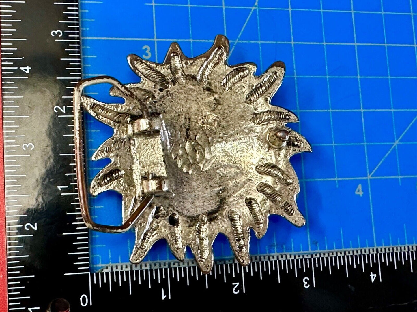 Artisan Hippie Style SUN Face - Large Figural cutout belt buckle