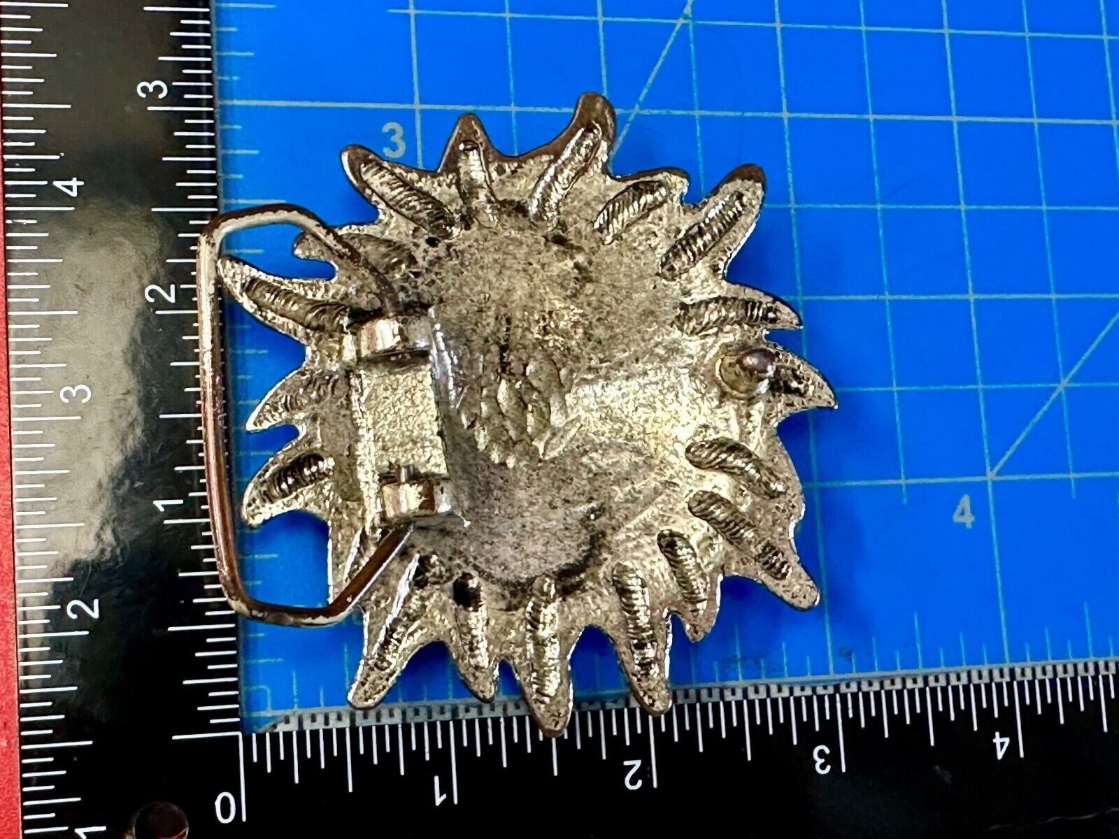 Artisan Hippie Style SUN Face - Large Figural cutout belt buckle
