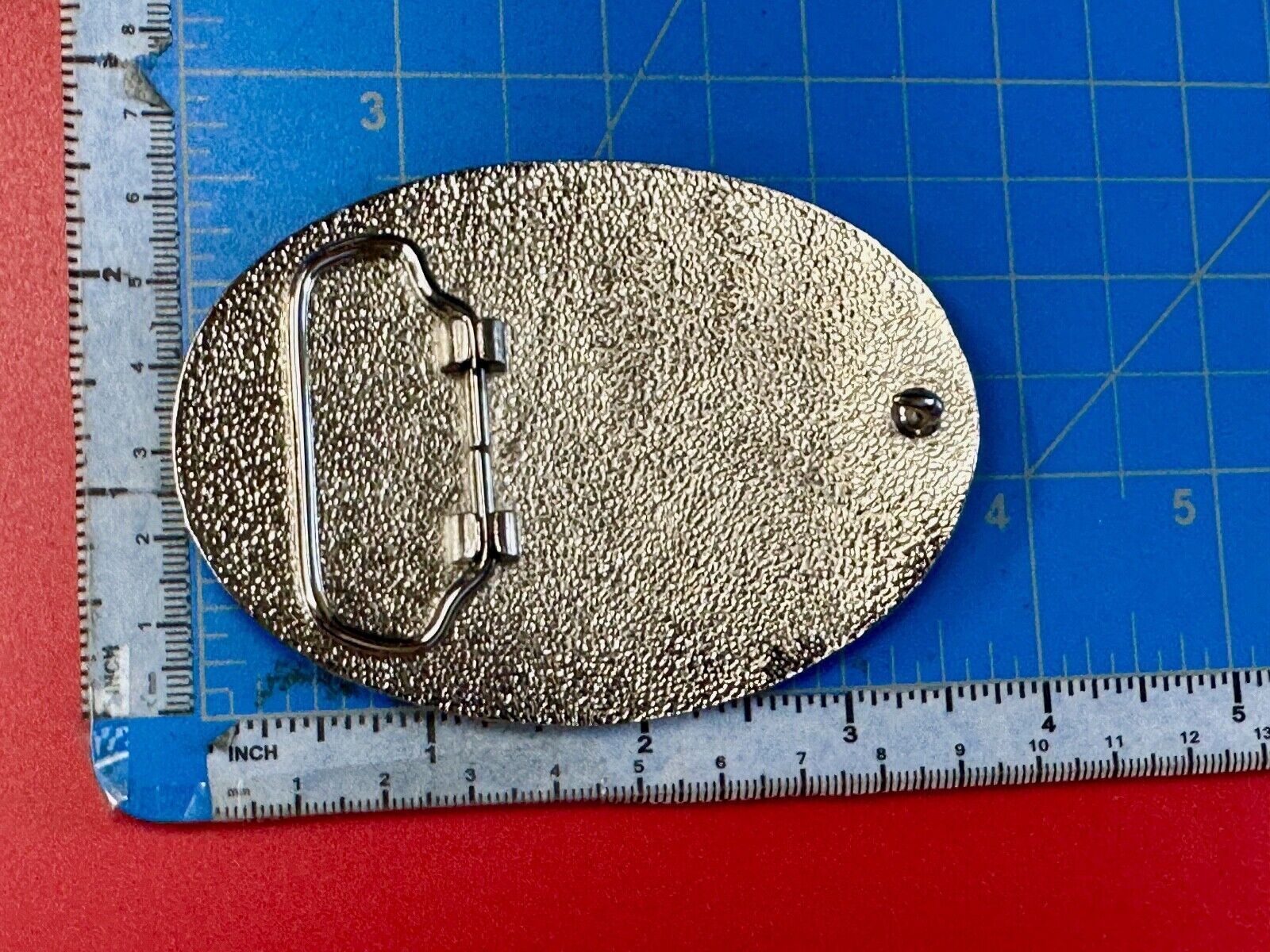The great state of TEXAS - Tx Star Flag - Silver tone NOS  belt buckle
