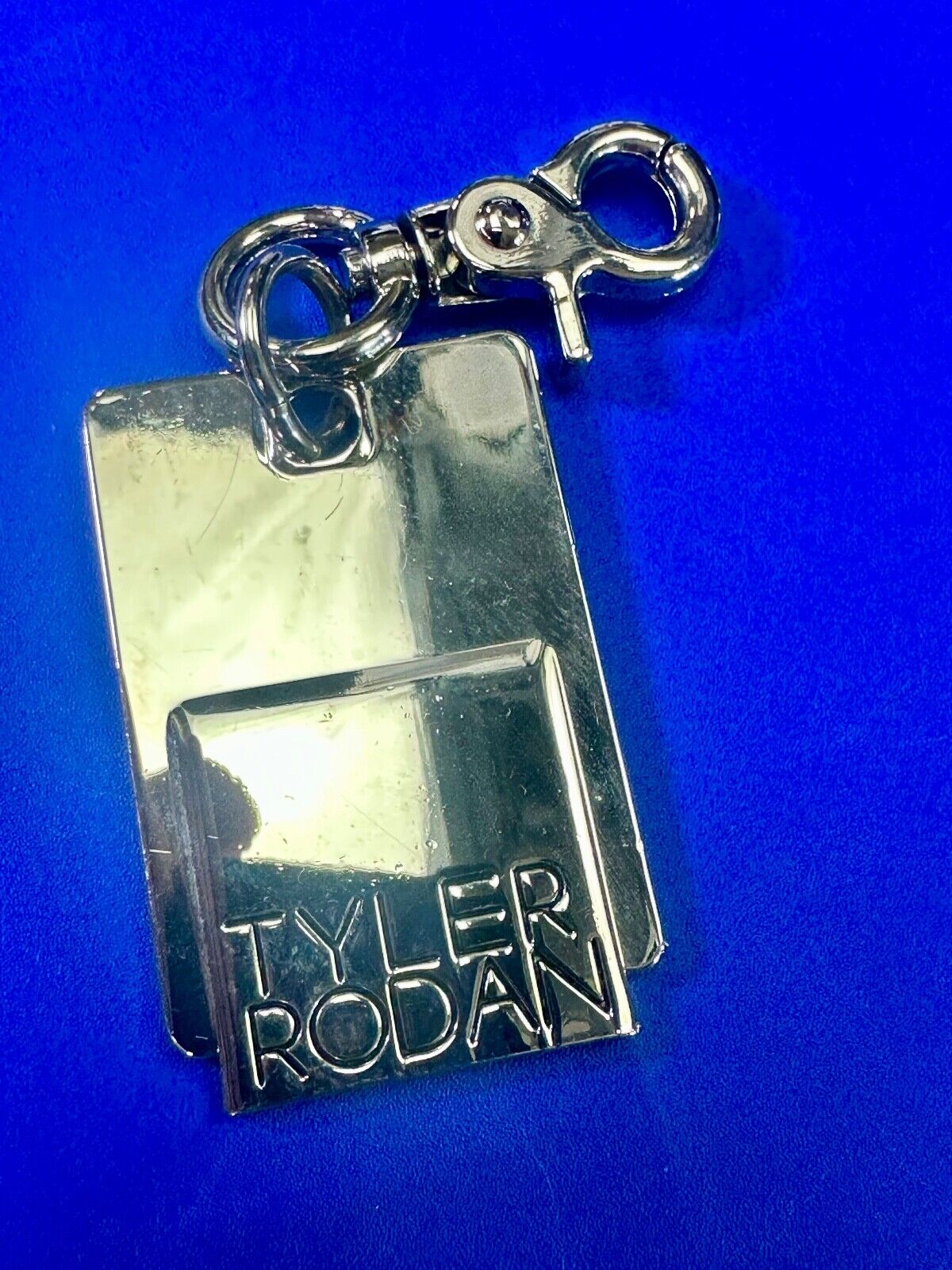 Tyler Rodan Designer Silver Tone Hanging Keychain Ring & Purse Charm Hook