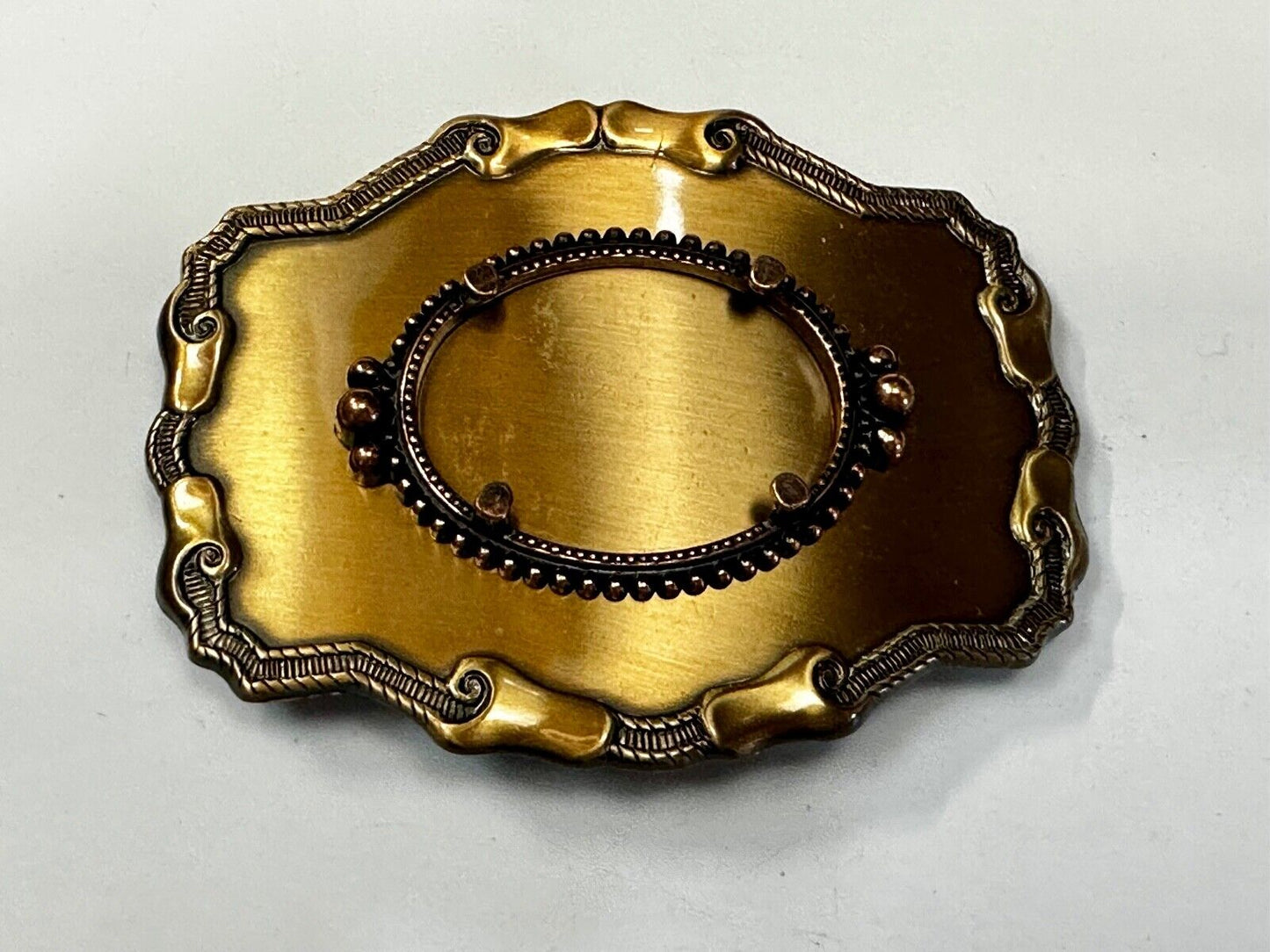 30 x 40 mm Gold Color Western Blank Belt Buckle To Mount Your Cabochon Gem Stone