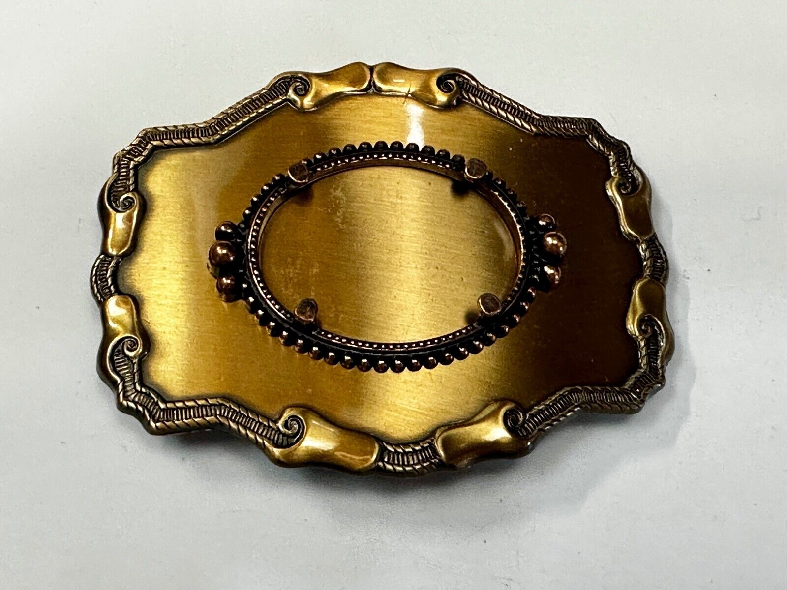 30 x 40 mm Gold Color Western Blank Belt Buckle To Mount Your Cabochon Gem Stone