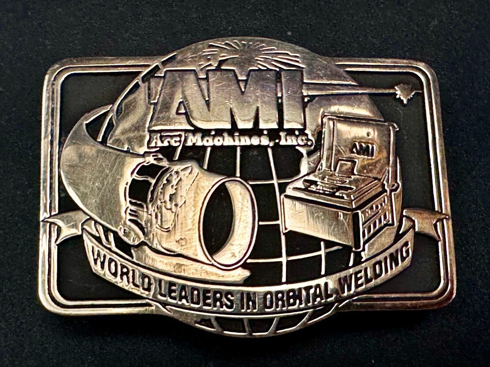 Arc Orbital Welding Machine's Inc World Leaders Advertisement Promo Belt Buckle