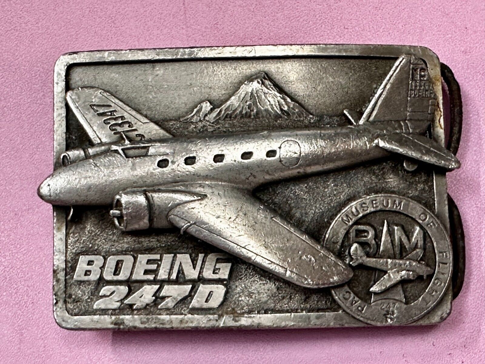 The Boeing 247D High Speed Aircraft Vintage 1986 Belt Buckle by Siskiyou
