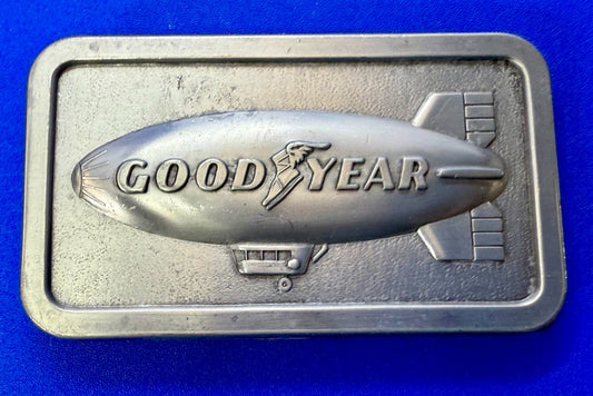 The Goodyear Blimp Tire & Rubber Company Air Ship Vintage 1974 Promo Belt Buckle