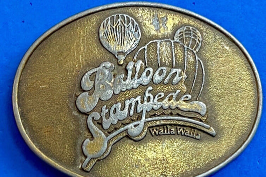 balloon stampede - Walla Walla Washington belt buckle