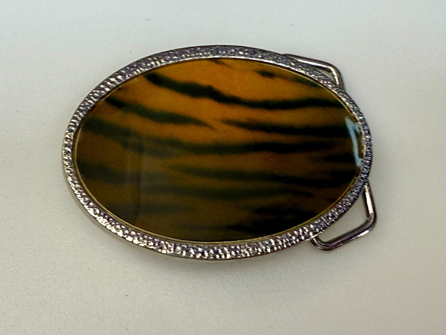 Tiger Stripes Animal Print Pattern Vintage Retro 3" Wide Belt Buckle