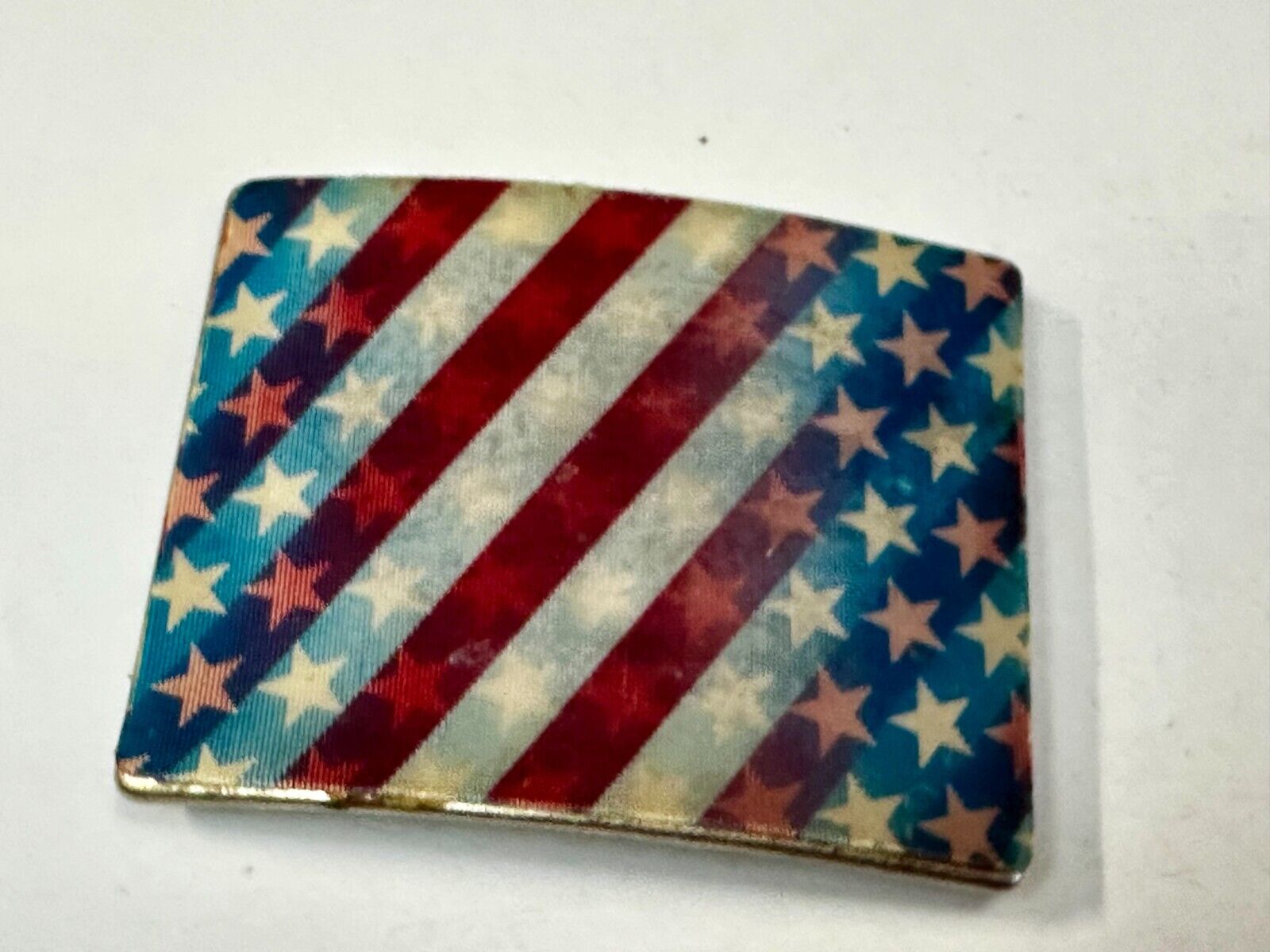 United States USA American Flag Patriotic Hologram Style Belt Buckle
