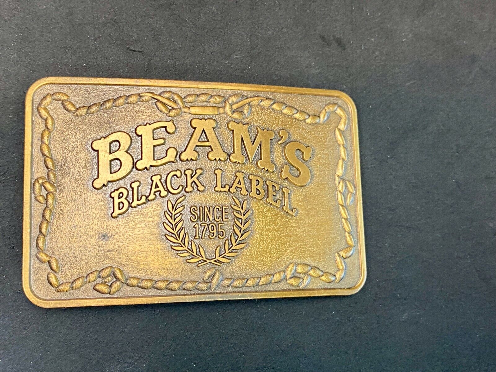 **Beam's Black Label** Since 1795 Booze Collectable Whisky Belt Buckle