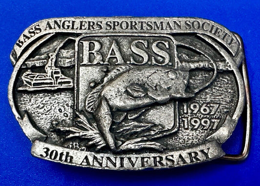 30th Anniversary  BASS Anglers Sportsman Society Fishing Fishermans Belt Buckle