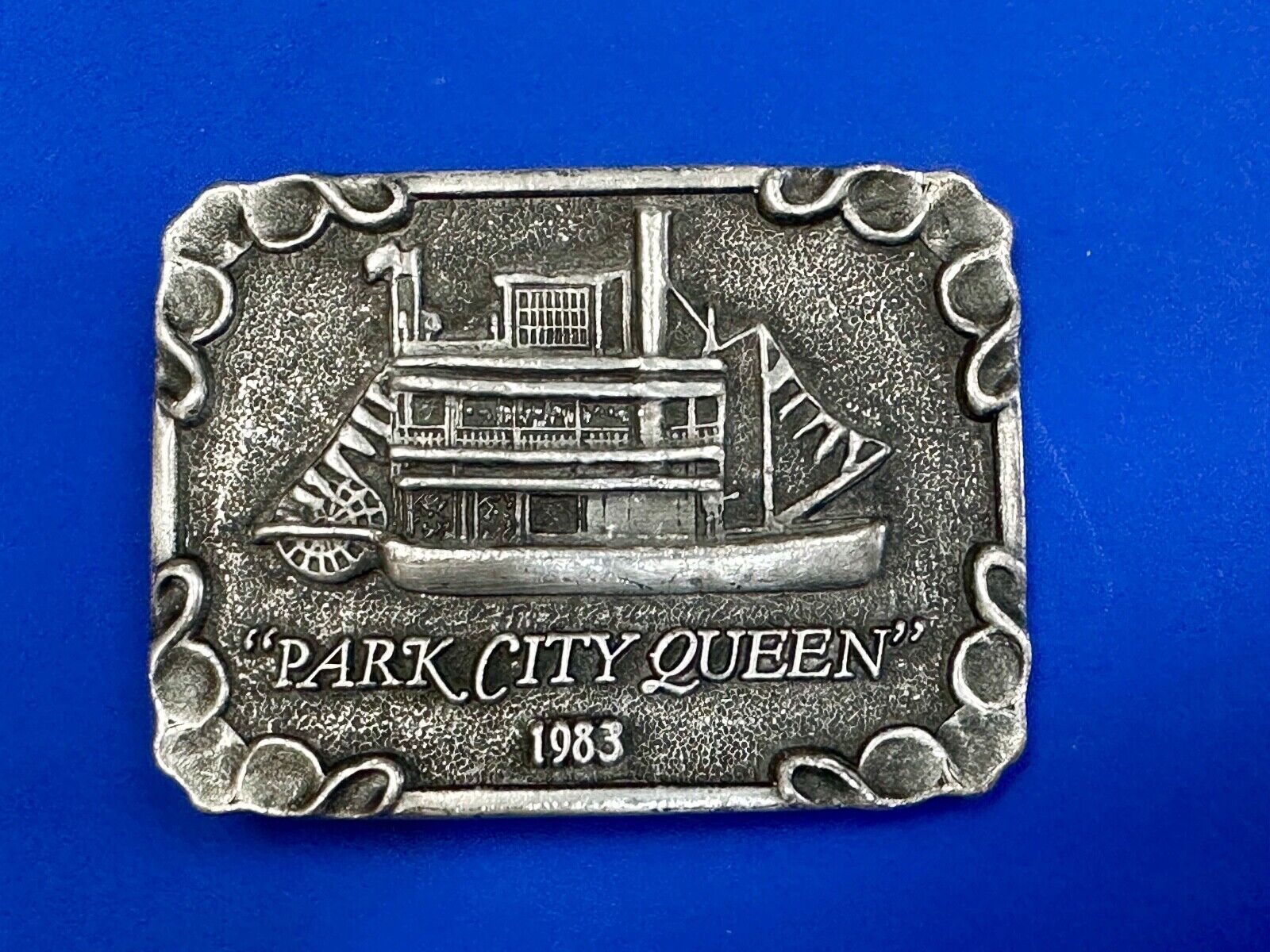 Park City Queen River Boat - Vintage Collectable art Belt Buckle Michael Rycker