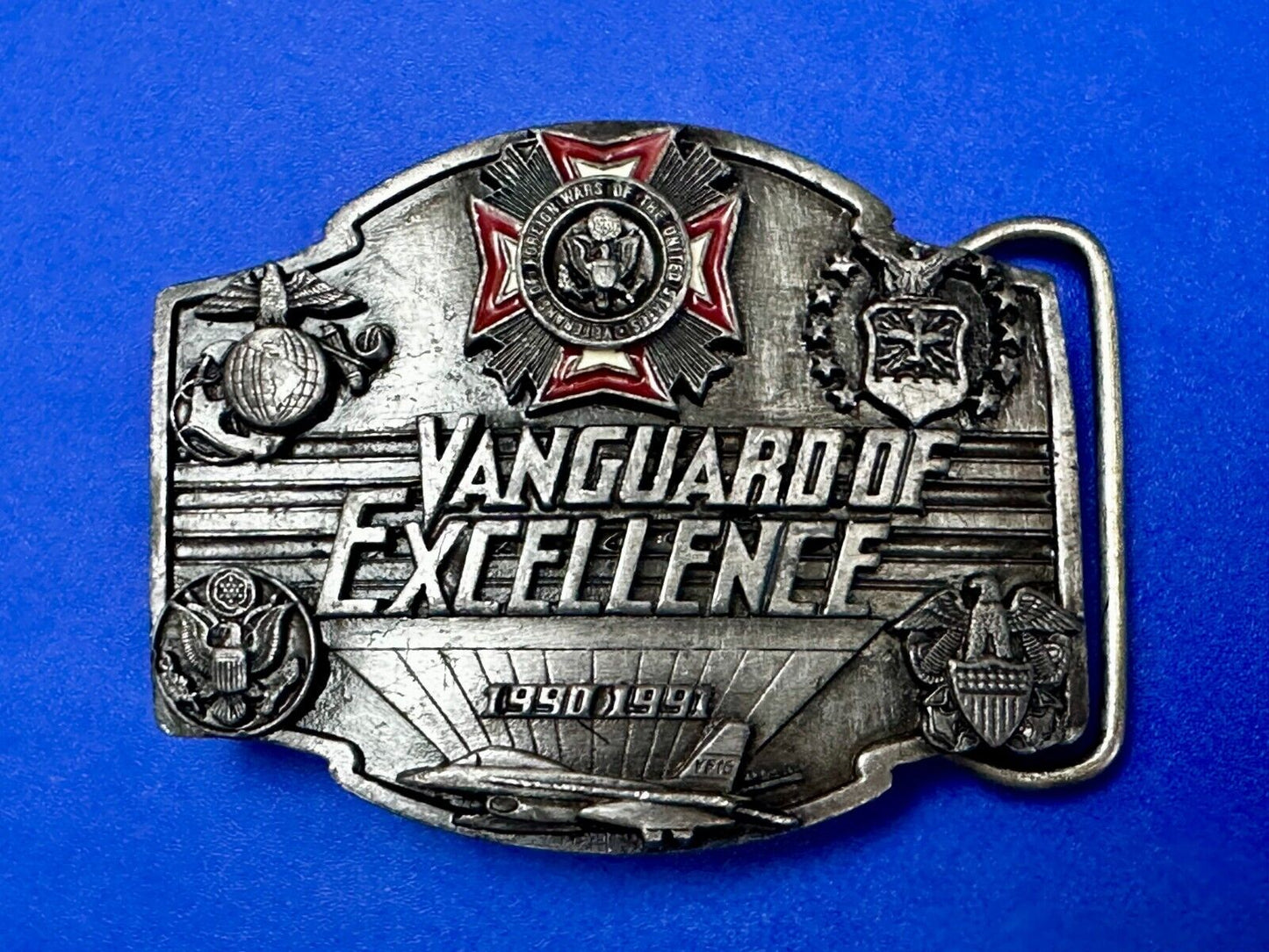 Vanguard of Excellence Veterans of Foreign Wars VFW 1990's Belt Buckle