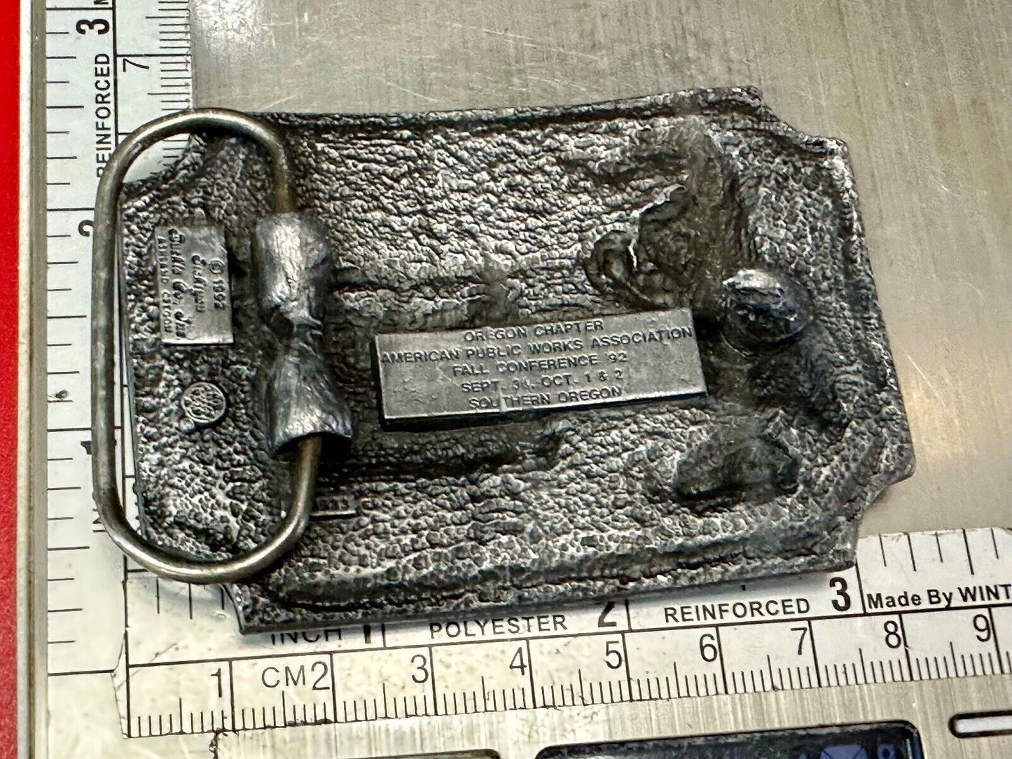 APWA Oregon chapter American Public Works Association Conference belt buckle