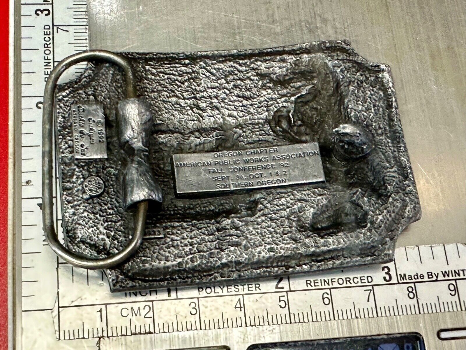 APWA Oregon chapter American Public Works Association Conference belt buckle