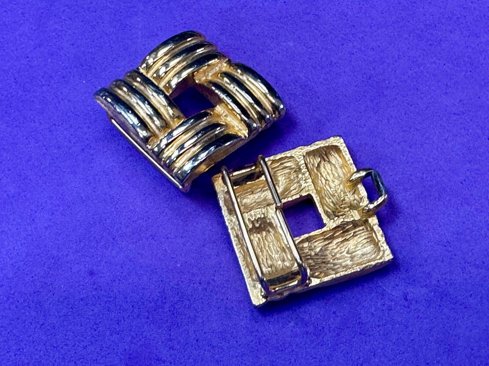 Two piece interconnecting vintage belt buckle by Dotty Smith