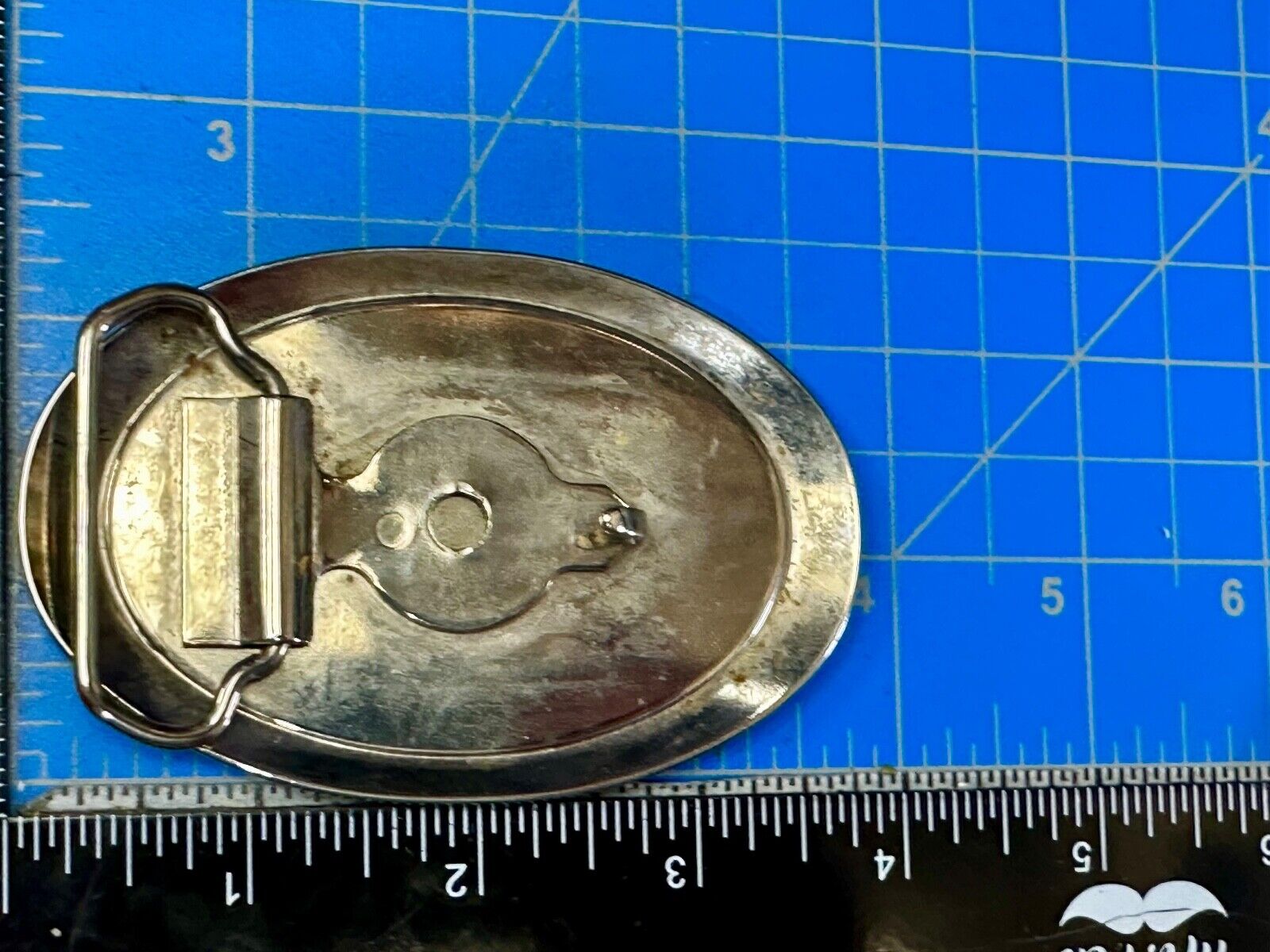 Artisan Trail Car Engine on retro swirl background Vintage Oval Belt Buckle